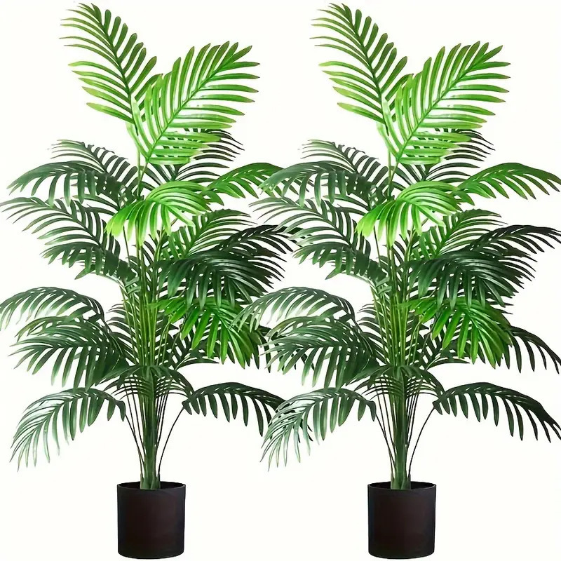 Ficus Lyrata Tree - 24-bladeren Areca Palm kunstplanten Bomen in