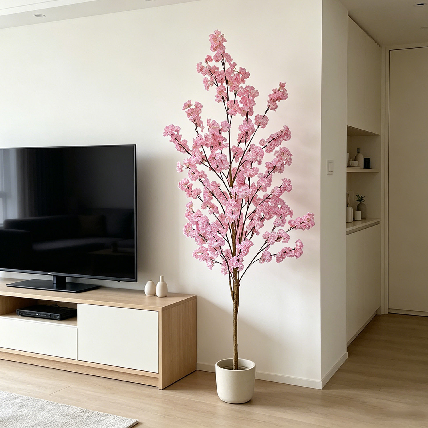 Ficus Lyrata Tree - 100-220cm Kunstmatige Kersenbloesem Plant Sakura Boom
